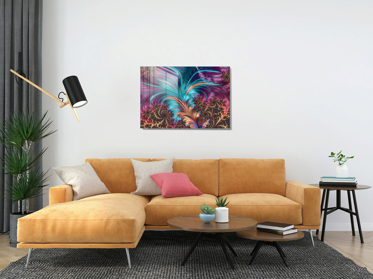 Tablou decorativ, 1294, Sticla temperata, 70 x 100 cm, Multicolor - 1 | YEO