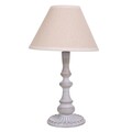 Lampa de masa Style, Creaciones Meng, 33 cm, 1 x E14, 40W, metal, gri deschis/alb
