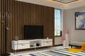 Comoda TV, Olivia, Line, Alb / Argintiu