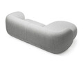 Coltar stanga 2 locuri, Kate, Micadoni, 255x176x76 cm, tesatura structurata, gri deschis melanj