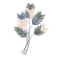 Decoratiune de perete, Toona Sinensis 3, Metal, Dimensiune: 72 x 108 cm, Multicolor