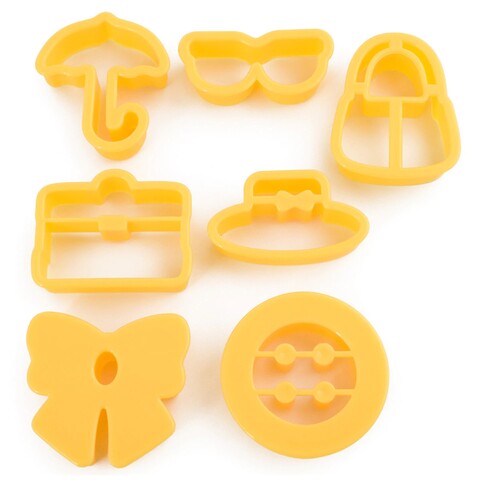 Set 7 forme pentru prajituri, sweet, polipropilena, galben