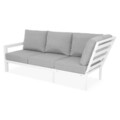 Set coltar si masuta pentru gradina/terasa Matzo, aluminiu, alb/gri