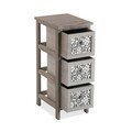 Dulap baie cu 3 sertare Ellison, Versa, 32 x 26 x 63 cm, lemn, gri