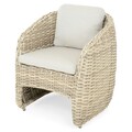 Scaun dining, Cancun, L.74 l.78 H.80 cm, aluminiu, alb/gri