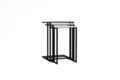 Set masute 3 piese, Puqa Design, Venedik, PAL, Alb/Negru