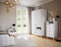 Comoda ELTAP, Dullum, 60x40x115 cm, MDF, alb