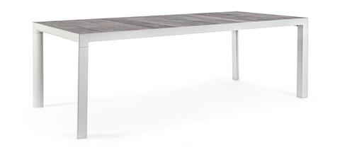 Masa pentru gradina Mason, Bizzotto, 220 x 100 x 74 cm, aluminiu/ceramica, gri Gradina