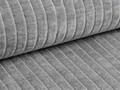 Coltar stanga 2 locuri, Bergamo, Cosmopolitan Design, 244x152x70 cm, catifea chenille raiata, gri deschis