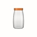 Borcan cu capac, Mandacaru, 2 L, plastic (PP)/sticla termorezistenta, portocaliu