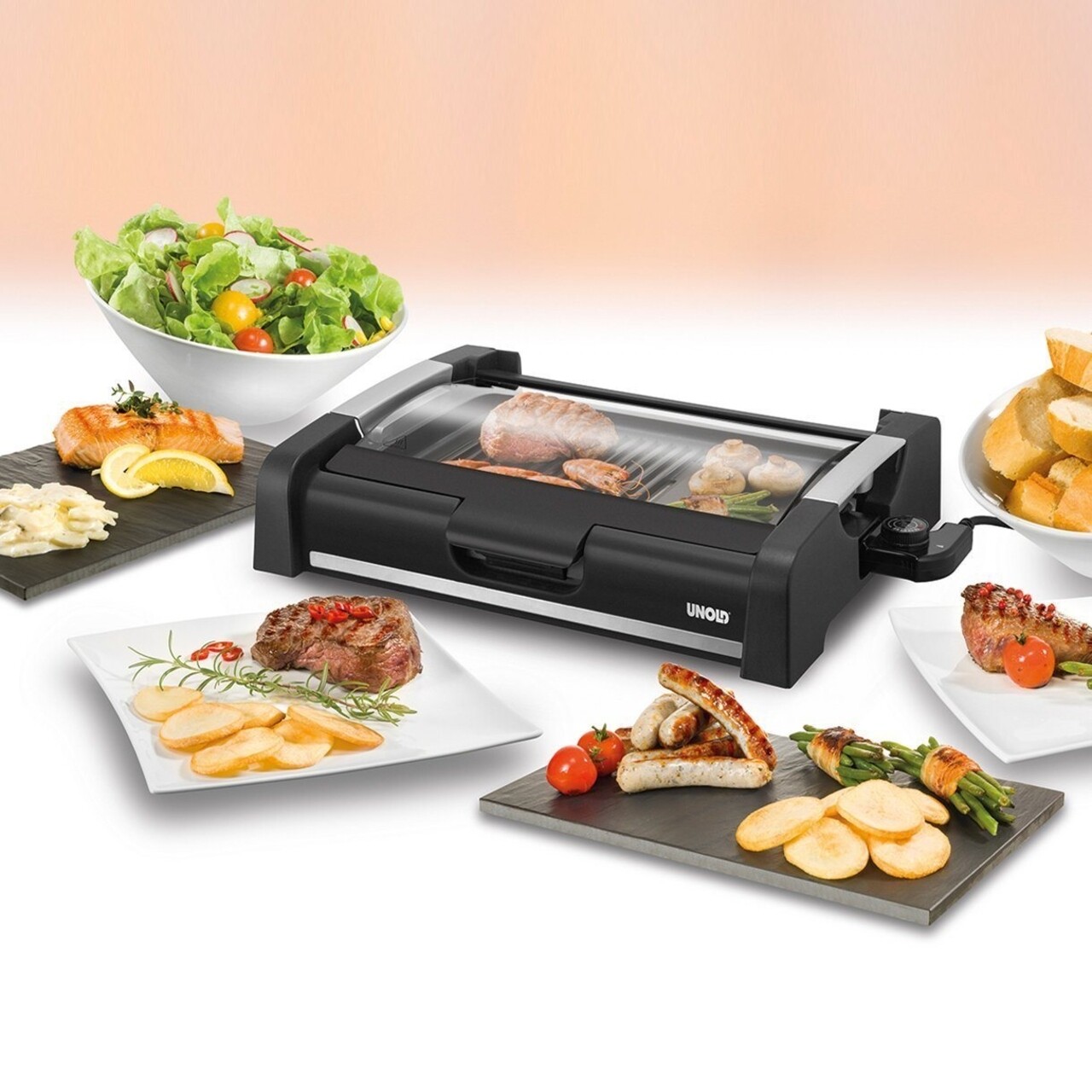 Gratar electric Edel, Unold, 35.4 x 25.4 cm, 1650 W - view 6