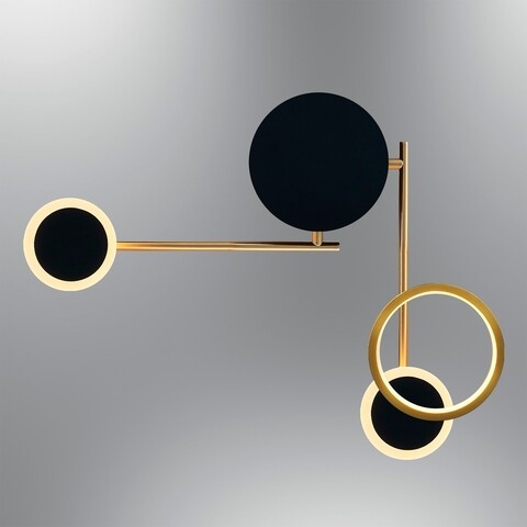 Aplica de perete, l1166 - yellow, lightric, 40 x 47 x 9 cm, led, 17w, galben