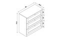 Dulap, Hanah Home, Lucas 1600-238, 80x73.5x42.5 cm, Nuc / Verde