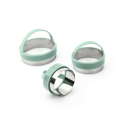 Set 3 forme pentru biscuiti Round, Luigi Ferrero NORSK FR-1763, inox/plastic