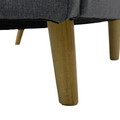 Canapea extensibila 3 locuri Flexible, Pakoworld, 198x87x76 cm, textil, gri inchis