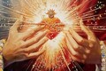 Tablou decorativ Jesus, Mauro Ferretti, 72x102 cm, lemn de pin/canvas pictat si lacuit, multicolor