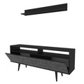 Comoda TV, Retricy, Ola, 160x35x64.5 cm, PAL, Negru