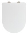 Capac de toaleta Exclusive, Wenko, 36.5x47 cm, duroplast/inox, alb