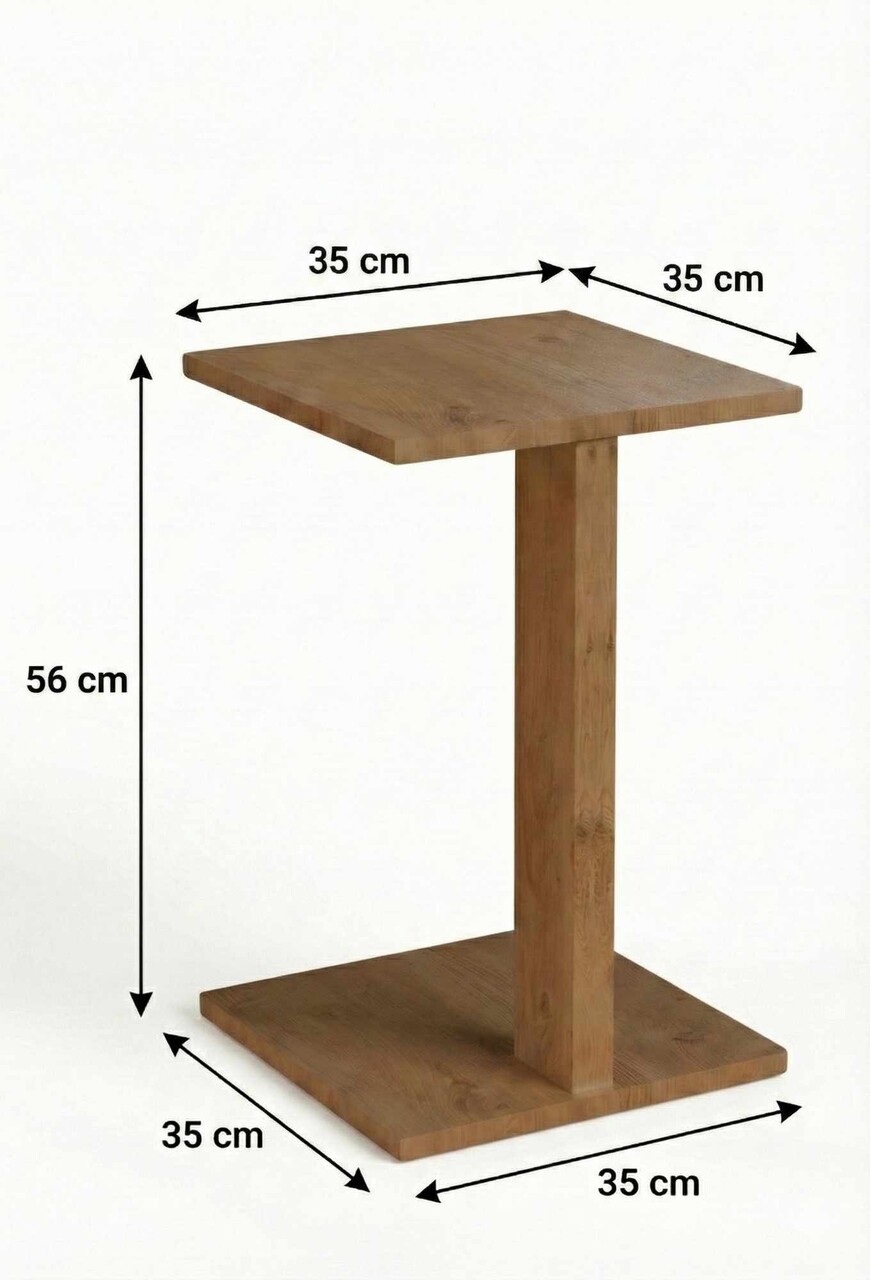 Masuta, Hanah Home, Artmtkcsdtble, 35x56x35 cm, Stejar - imagine 5