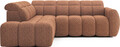 Coltar extensibil stanga 4 locuri ELTAP, LT-30COR, Falconn, 258x208x107 cm, lemn/poliester, caramiziu