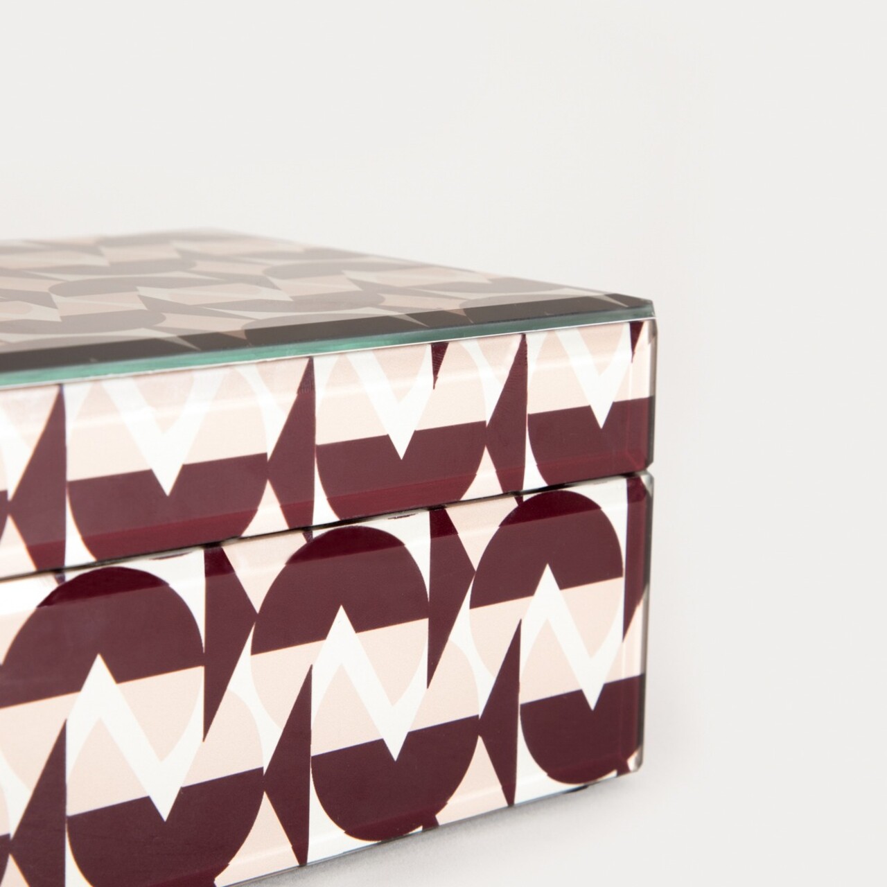 Cutie pentru bijuterii Cherry Chic, Homla, 20x12x8 cm, MDF/sticla, multicolor