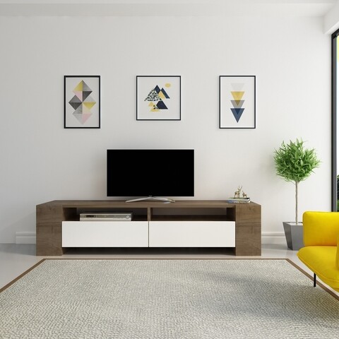 Consola Janak, Bizzotto, 135 x 35 x 80 cm, otel/lemn de salcam 135