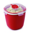 Aparat popcorn pentru cuptorul cu microunde, Snips, 1.5 L, polipropilena, rosu