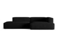 Coltar modular dreapta 4 locuri, Nuria-88, Micadoni Home, 312x147x72 cm, catifea, negru