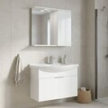 Set Dulap de Baie cu Chiuvetă și Oglindă (2 Piese), Hanah Home, Purus 80, Alb