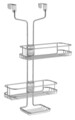 Organizator suspendat pentru cabina de dus Linea, iDesign, ajustabil, 26.5x16.5x54 cm, otel, argintiu
