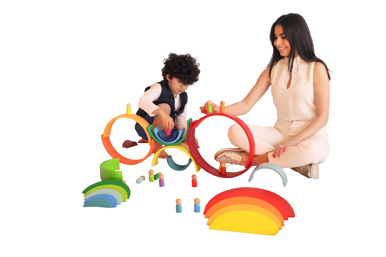 Jucarie pentru landou/carucior, Hanah Home, Waldorf, Multicolor - view 3