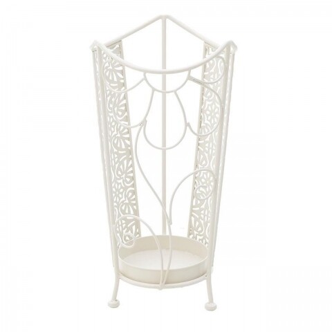 Suport pentru umbrele din metal InArt White