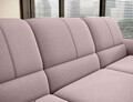 Coltar extensibil stanga 3 locuri ELTAP, LT-101GO, Siber, 270x186x93 cm, lemn/poliester, roz deschis