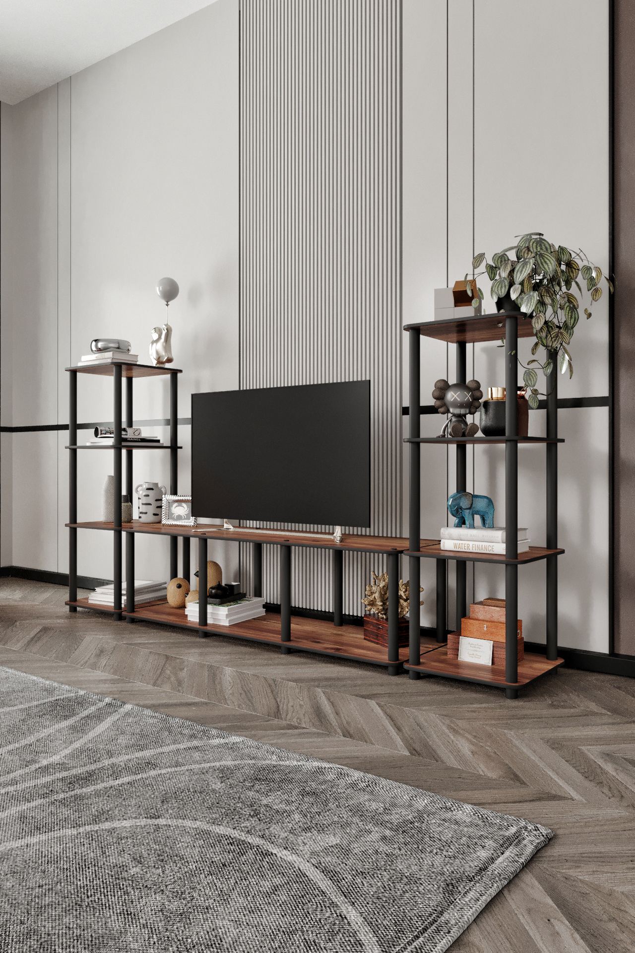 Comoda TV, Hanah Home, Grand, 188x106x34 cm, MDF , Maro