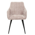 Scaun Satori Pop, Homla, 59x57x84 cm, MDF/metal/poliester, bej