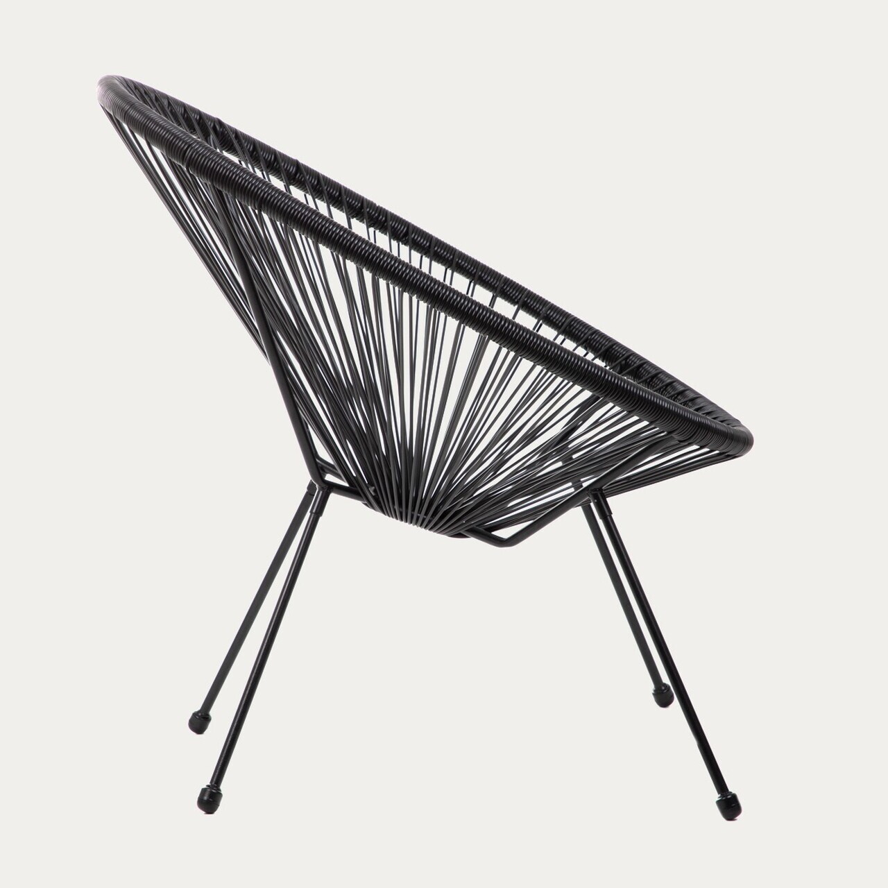 Set 2 scaune pentru terasa/gradina Acapulco Fiesta, Homla, 70x73x80 cm, metal/plastic, negru - view 6