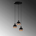 Lustra, Opviq, 892OPV1942, Metal, Negru/Cupru