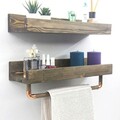 Raft de perete, Evila Originals, AA117, 50x15x15 cm, Maro