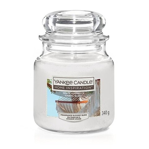 Lumanare parfumata in suport de sticla, Yankee Candle, 60 ore, 340 g, flori de bumbac/iasomie/mosc