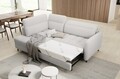 Coltar extensibil stanga 3 locuri ELTAP, LT-01ROY, Barea, 208x160x100 cm, lemn/poliester, alb