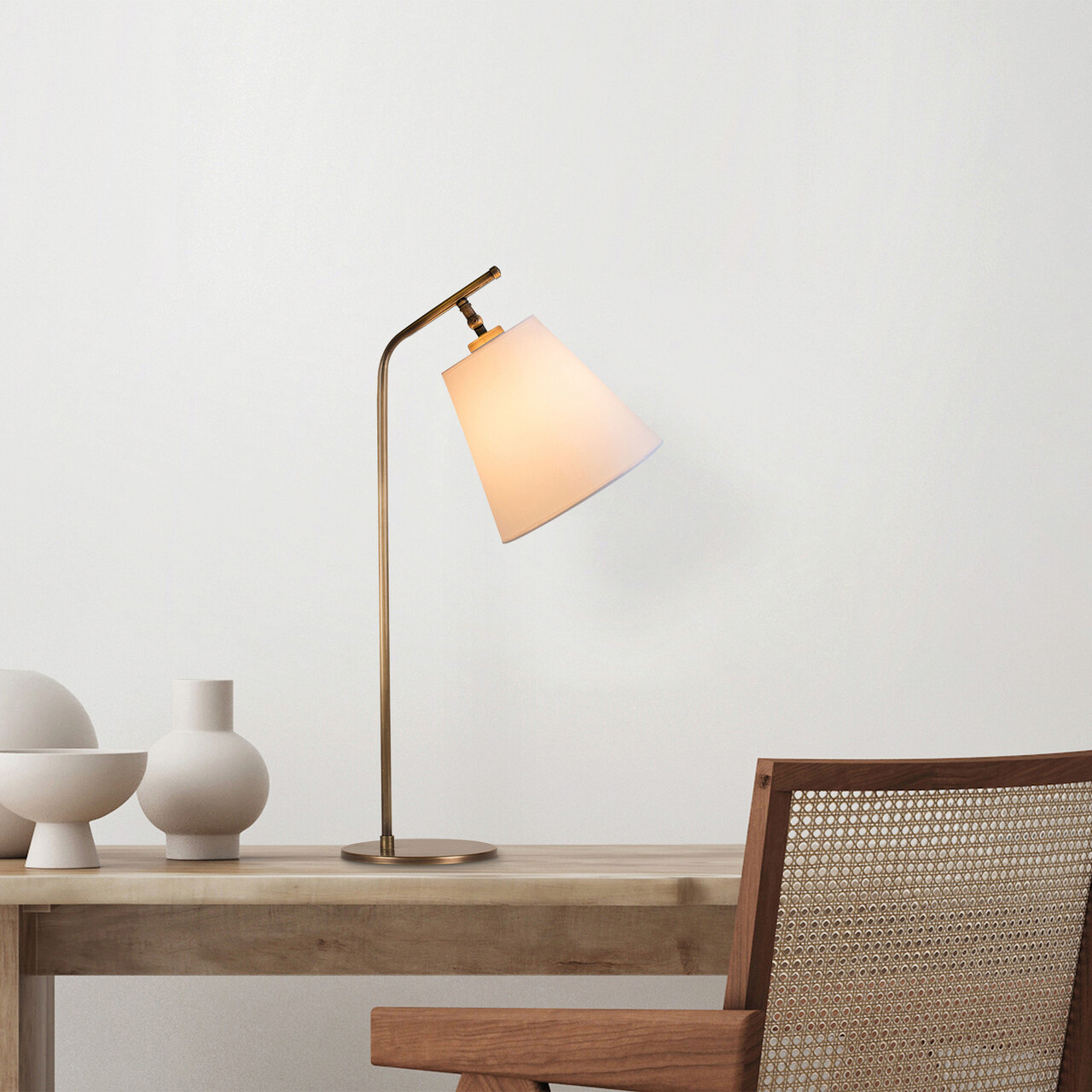 Lampa de masa, Alby, 527ABY2192, Metal, Alb / Vintage - 2 | YEO