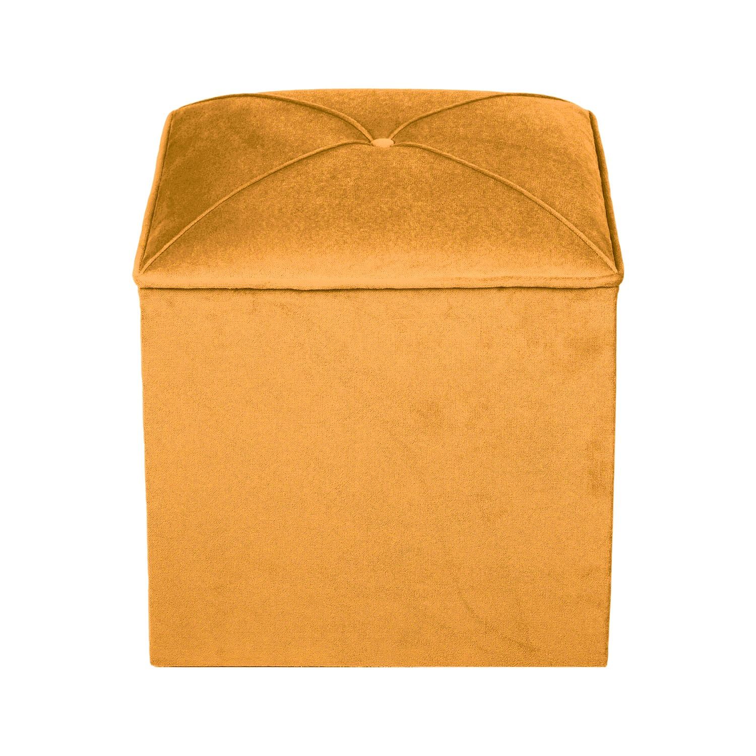 Taburet, Atelier del Sofa, 558ZEN1382, Frame: 100% SOLID FIR WOOD, Portocaliu