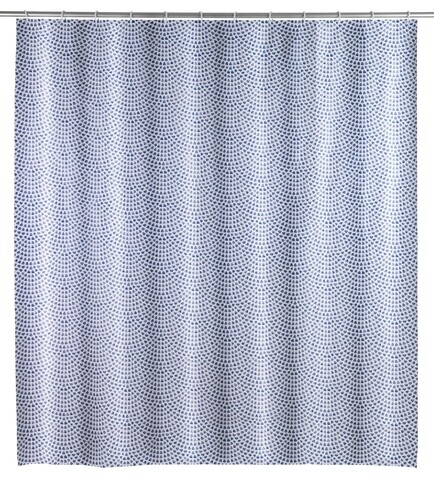 Perdea de dus, wenko, sevilla, 180 x 200 cm, polietilena, albastru/alb