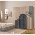 Dulap pentru haine, Vella, Loni 4 -973, 180x192x52 cm, PAL, Sonomo