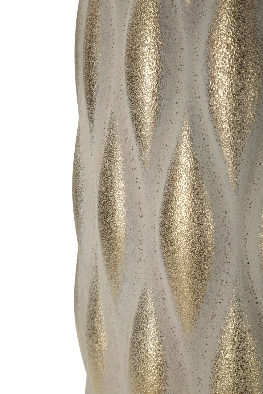 Vaza decorativa, Mauro Ferretti, Pepitas, 22x44 cm, ceramica, gri/auriu - view 2