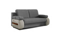 Canapea extensibila 3 locuri ELTAP, Laura, 202x79x84 cm, lemn/poliester, gri inchis/gri deschis