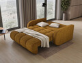 Canapea extensibila 3 locuri ELTAP, Deverio, 154x103x83 cm, lemn/poliester, mustar