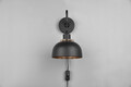 Aplica de perete Punch, RL, 18x22.5x30 cm, 40W, 1x E27, metal, negru mat