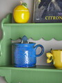 Storcator lamaie, Bloomingville, Liselu, 17.5x12x15.5 cm, 720 ml, ceramica, albastru