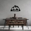 Decoratiune de perete, Cowboy, Metal, Dimensiune: 70 x 44 cm, Negru